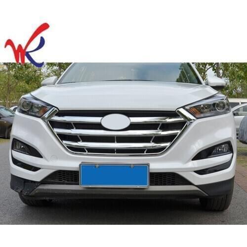 Loyalty ABS Chrome Front Grille Cover Trim for Hyundai Tucson 2015 2016 2017 Car Accessories Styling