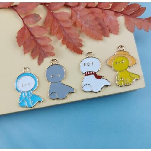 JeQue 10pcs Cartoon Sunny Doll Floating Enamel Charms Drop Oil Alloy Pendants Dangle DIY Jewelry Earring Necklace Accessories