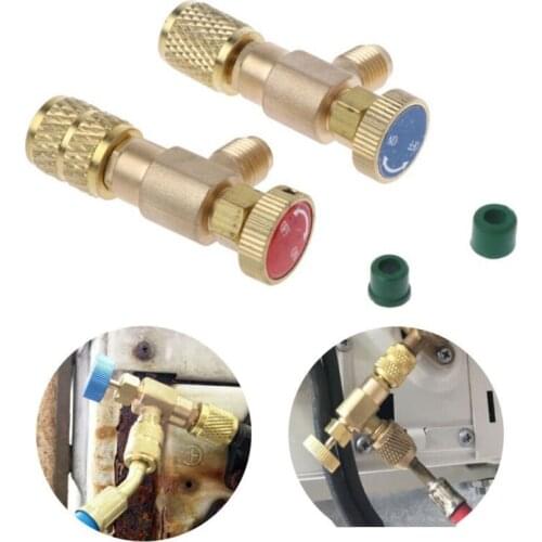 Liquid Safety Valve Hose Adapter Copper Safety Valve R410A R22 Air Conditioner Quick Connector Adapter