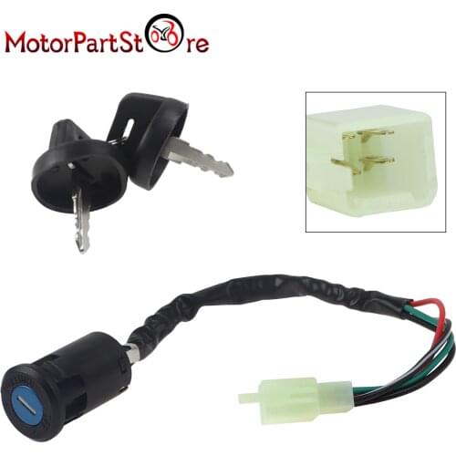 4 Wires Ignition Switch Key For 50cc 70cc 90cc 110cc 125cc 150cc 250cc TaoTao Roketa SUNL ATV Quad Dirt Bike Pocket Bike Scooter