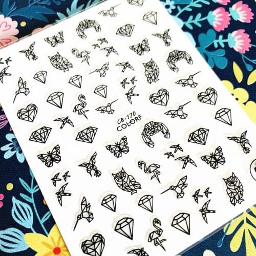 Newest CB sereis CB-169 Animal graphics Manicure sticker tool 3d nail art sticker nail decal stamping export japan
