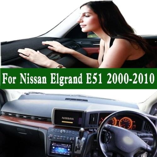 Fits Nissan Elgrand E51 Highway Star 2WD 2000-2010 Non-slip Sun Shade Dash Mat Carpet Dashboard Dashmat Instrument Pad Ornaments