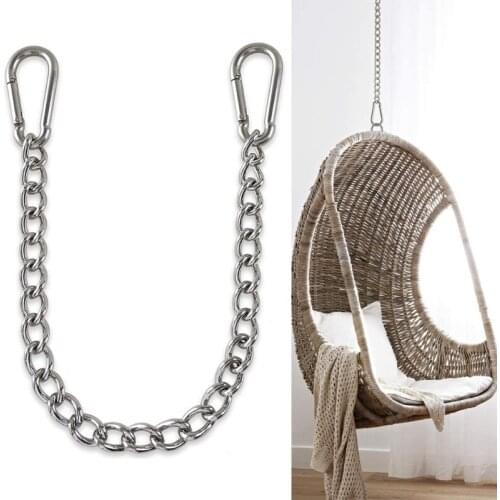 Adjustable Home Hammock Chain With Two Carabiners Garden Stainless Steel Indoor Outdoor Safety Hanging Chair Portable