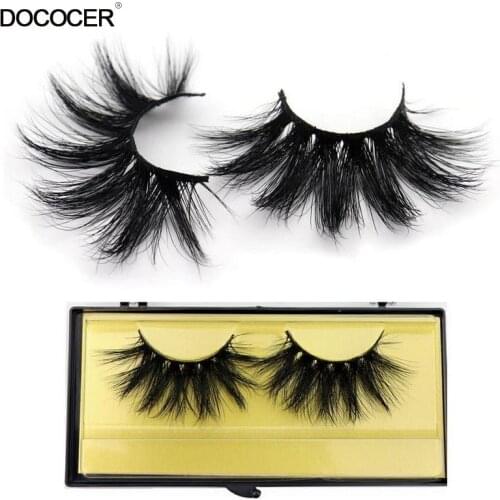 DOCOCER Lashes 3D Mink Eyelashes Handmade Mink Lashes 25mm cruelty-free Lightweight False Eyelashes Dramatic Lashes Makeup D804