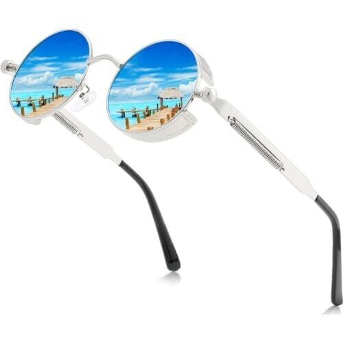 Luxury Classic Steampunk Decorative glasses Shades Vintage men women sunglasses Round Metal Frame Sun Glasses UV400 Gafas De Sol