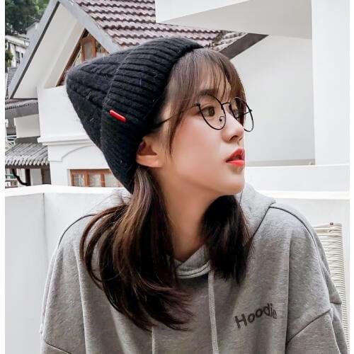 H3587 Women Beanie Hat Autumn Winter High Quality Fashion Warm Thickened Korean Knitting Skullies Cap Ear Protection Plush Caps