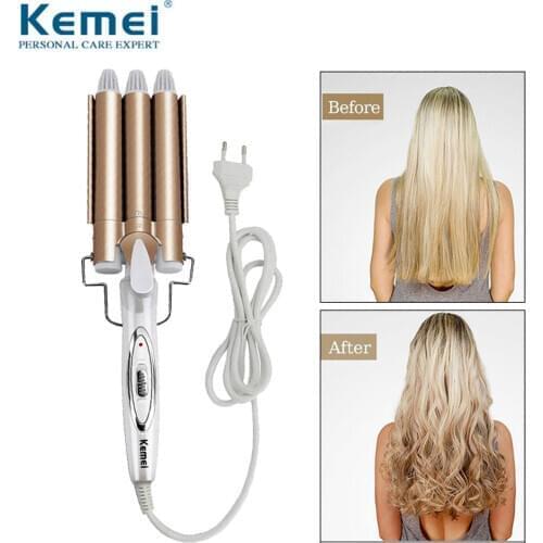 KEMEI Curling Hair Curler Professional Hair Care & Styling Tools Wave Hair Styler Curling irons Hair Crimper Professional