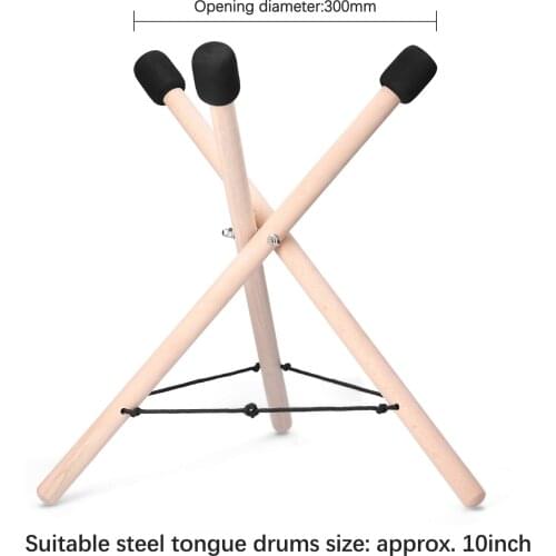 Foldable Hand Drum Pan Stand Bracket Steel Tongue Drum Accessories Musical Instruments Accessory Universal Solid Wood Drum Stand