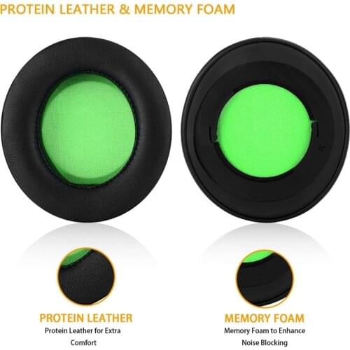 2 Pcs Replacement Memory Foam Ear Pads Cushion Cover for Razer Kraken Pro V2 Oval Ear Headphone