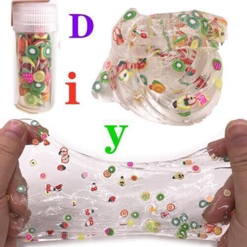 Mix Slime Fruit Slices Mobile Phone Stickers DIY Polymer Clay Charms for Crystal Mud Nails Art Tips Slime Supplies Decoration