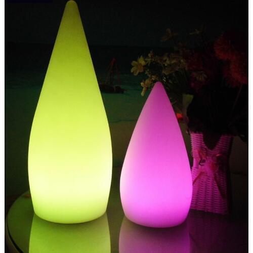 LED night light RGB water drop USB rechargeable IP68 outdoor waterproof decor desk lamps with remote control for bar grass