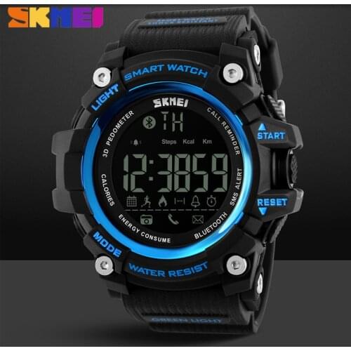 SKMEI Men Sport Bluetooth Smart Watch Military Pedometer Calories Fitness Clock Digital Waterproof Wristwatch relogio inteligent
