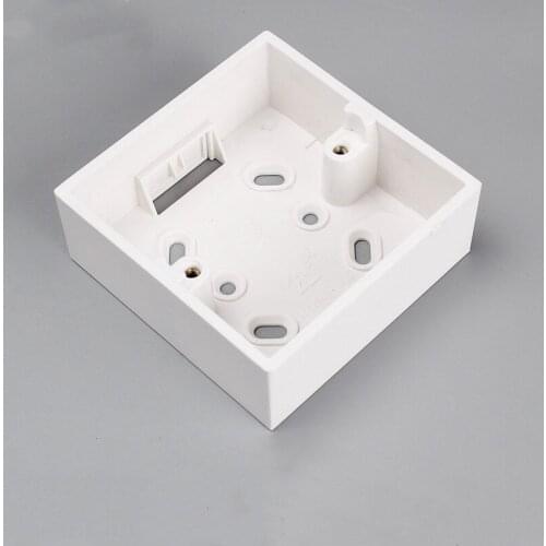 External Mounting Box 86mm Type Flame Retardant Switch Junction Box Base 86mmx86mmx34mm for Any Position of Wall Surface