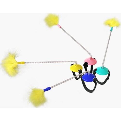 Funny Interactive Cat Toy Pet Stick Feather Wand Cat Toys Pet Toys for Kitten Cat Pet