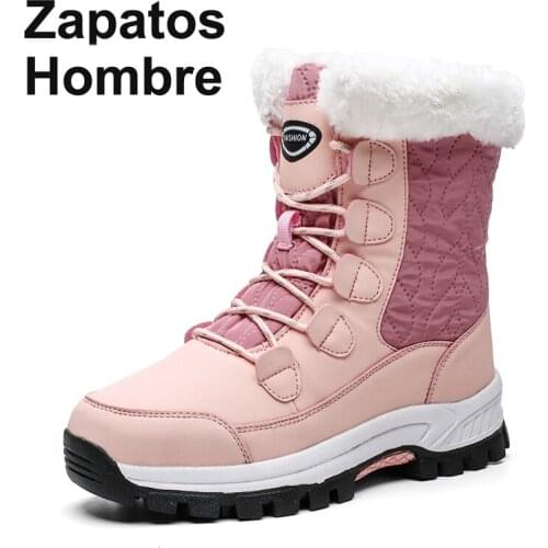 Women Boots Waterproof Winter Shoes Women Snow Boots Platform Keep Warm Ankle Winter Boots With Thick Fur Heels Botas Mujer 2021