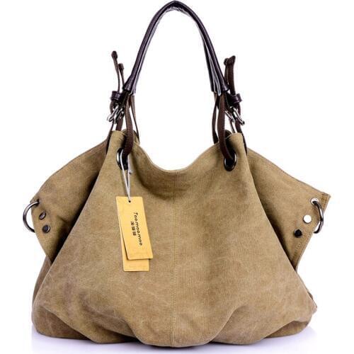 Women Canvas Messenger Bags Handbags Female Tote Bolsas Femininas Ladies Shoulder Crossbody Bags Womens Top-Handle Bags