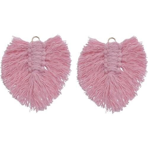 1Pair Bohemian Cotton Thread Fringed Tassel DIY Jewelry Pendants for Necklace Earring Women Charms Fashion Accessories