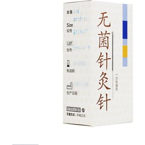 200 pcs sterile acupuncture needles disposable needle 10 pcs needle with one tube 0.25/0.30/0.35mm