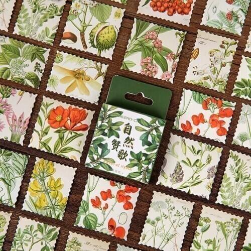 46 Pcs/box Vintage Nature Praise Mini Paper Sticker Decoration DIY Album Diary Scrapbooking label Sticker