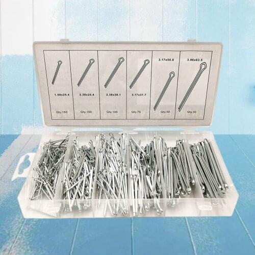 555Pcs 6 Sizes Cotter Pin Assortment Kit Widely Used for Car Garage Premium
