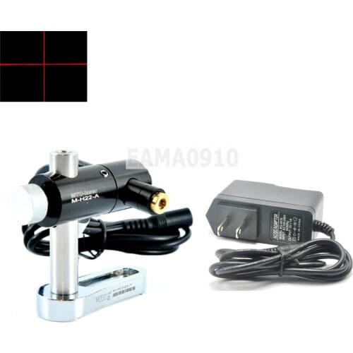650nm 20mW Cross Focusable Red Laser Module w/12mm Two Axis Holder & 5V Adapter