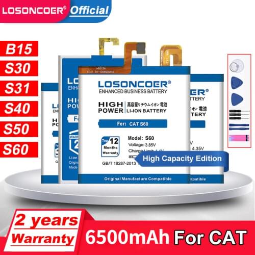 6200mAh Battery For Caterpillar CAT S60 S40 S30 S50 CAT B10-2 B15 B15Q 458002-S40 S31 S41 APP-12F-B5595I-CXX-111 APP00223