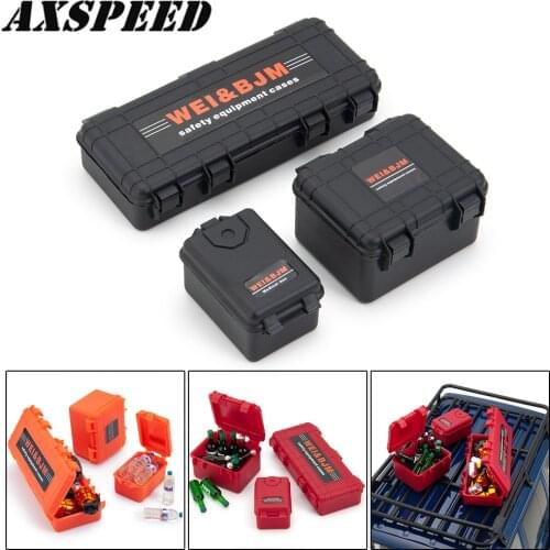 AXSPEED 3PCS/Set Plastic Storage Box Decoration Tools for 1/10 Axial SCX10 Traxxas TRX-4 TRX-6 RC Crawler Car Accessories