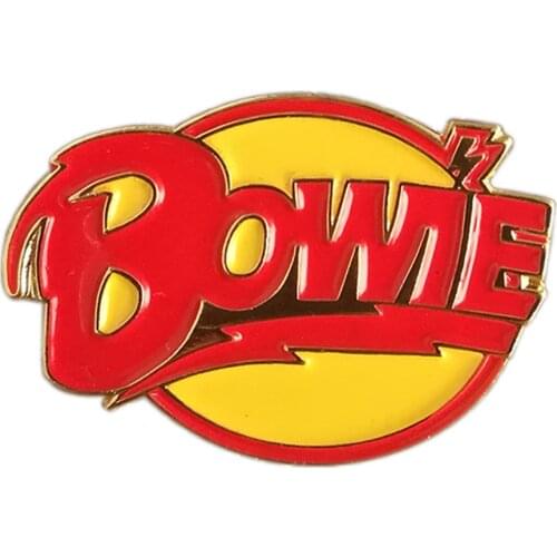 David Bowie Enamel Pins For Jackets Backpacks Rebel Brooch Gifts