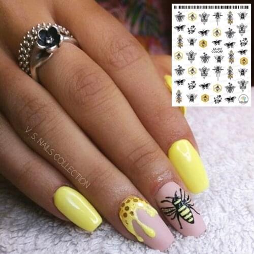 CA-615-197-198 bees bug 3d nail art stickers decal template diy nail tool decorations