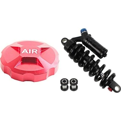 DNM RCP2S Downhill Bike Coil Rear Shock Bike 550LBS DNM-200mm & Red Bicycle Front Fork Sleeve Front Air Valve Cover Bike