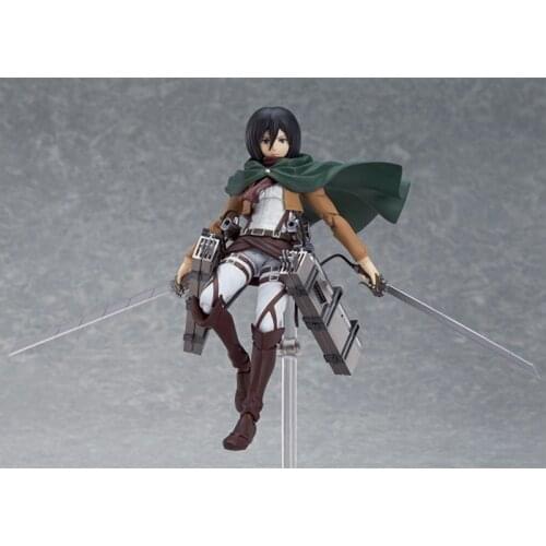 Attack on Titan Figma Eren Jaeger Mikasa Ackerman Levi Action Figure Ackerman Toys Collectible Model Toy