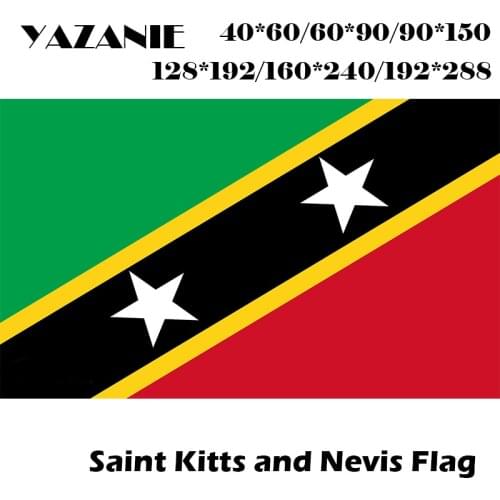 YAZANIE 40*60cm/60*90cm/90*150cm/120*180cm Saint Kitts and Nevis Flag World Country Flags Large Hanging Flag Printing Banner