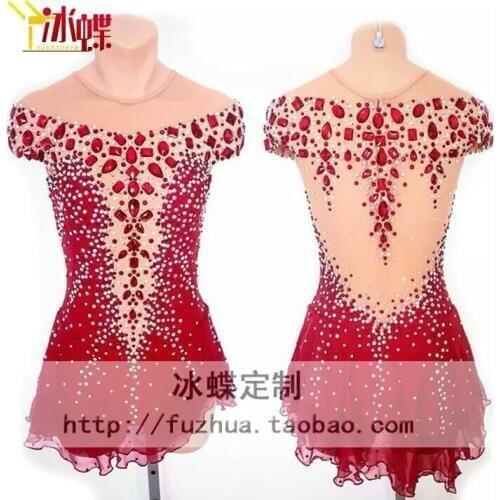 Crystal Custom Figure Skating Dresses For Girls Graceful New Brand Ice Skating Dresses For Competition DR4329