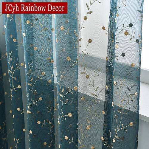 JCyh Rainbow Decor Curtains In The Living Room On The Window