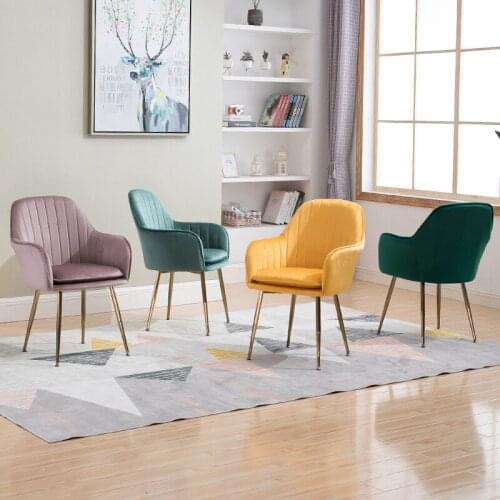 Armchairs Living Room Furniture Sofa Chair Nordic Modern Simplicity Dressing Chair Plush Light Luxury Bedroom Lounge Chairs