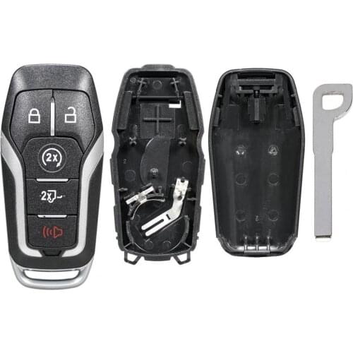 50% Hot Sell B171 Key Fob Case Lightweight Anti-rust Black Auto 5 Buttons Remote Key Shell for Ford F-15 2015-2017