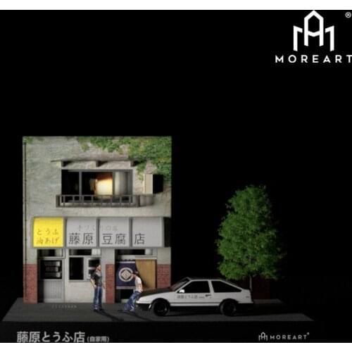 MoreArt 1:64 Initial D AE86 Fujiwara Tofu Shop Lamplight Version Assembly Model