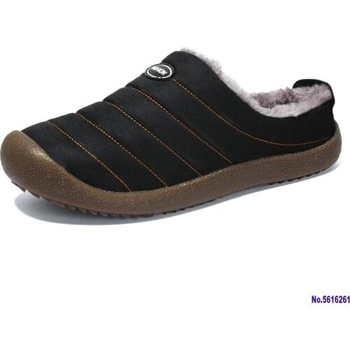 Men Winter Slippers Women Warm Indoor Shoes Waterproof Non-slip Home Slippers Big Size