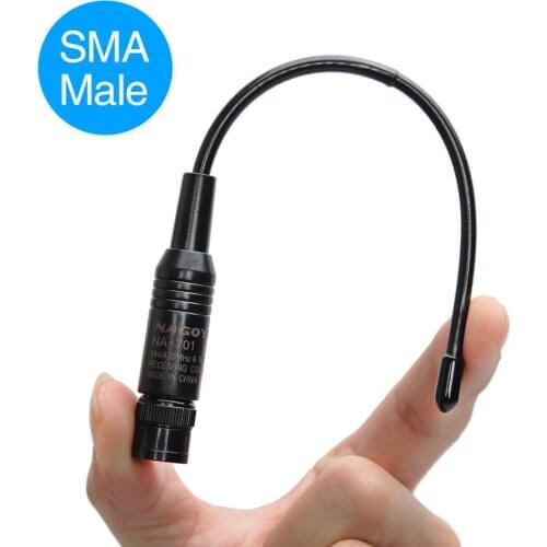 Nagoya NA-701 SMA-Male UHF/VHF Dual Band 2.15dB Flexible Whip Handheld Antenna HT/Scanner for Walkie Talkie Wouxun TYT Radio