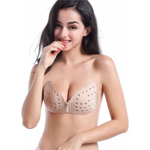 Chest Stickers Silicone Breast Petals Bust Lift Up Nipple Cover Pasties Invisible Breast Shields Zipper Self Adhesive Sticky Bra