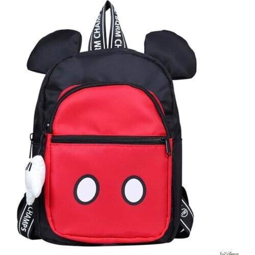 Disney New Cartoon Backpack Minnie Mickey Print Schoolbag Kindergarten/Primary School Kids Bags Infantil Mochila for Baby Girls