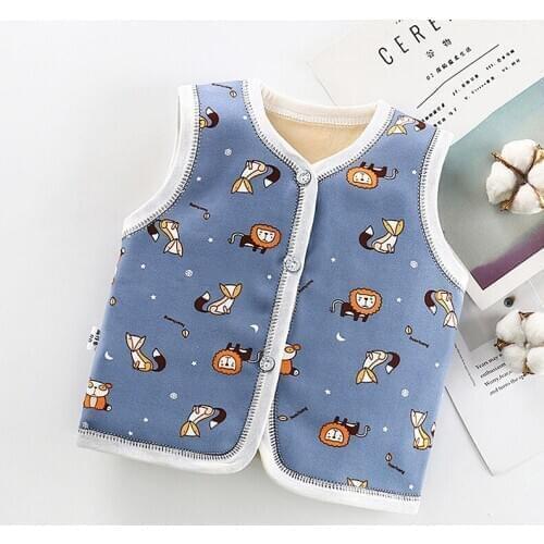 Autumn Winter Kids Warm Vest Baby Girl Waistcoat Toddler Boy Jacket Children Clothes 0-6 Years Old