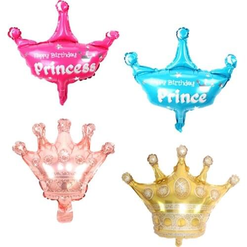 50pcs 16inch Crown Aluminum Foil Balloons Gold Silver Crown ballons Wedding Birthday Party Decorations Rose Gold globos Kids Toy