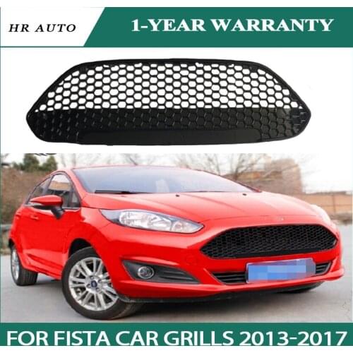OWN DESIGN FRONT BUMPER MASK COVER FRONT RACING GRILL ST CAR STYLING ABS BLACK GRILLE TRIM FIT FOR FISTA CAR GRILLS 2013-2017