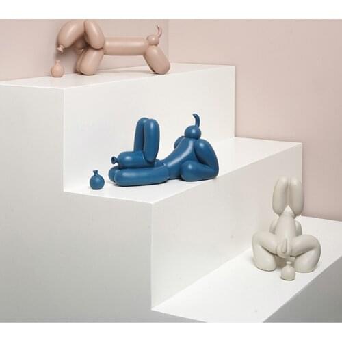 Home Decoration Balloon Dog Statue Resin Crafts Creative Cute Cartoon Desktop Decoration Art Living Room Decoration Accessories