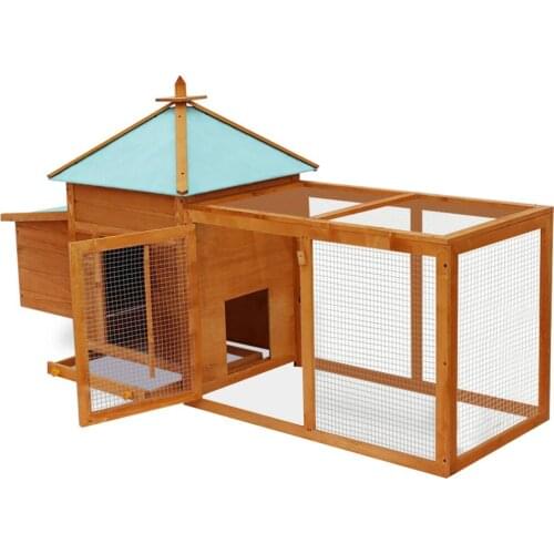 Outdoor Chicken Coop for keeping hens chickens ducks small animals birdhouse large span with a wire mesh with waterproof fabric