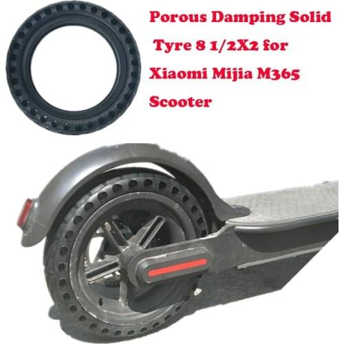 Upgraded Tire for Xiaomi Mijia M365 Scooter Solid Tire Hollow Non-Pneumatic Tyre Shock Absorber Anti-slip Rubber Tyre Wheels