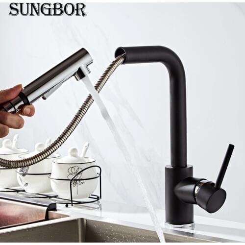 Kitchen Faucet head quality Brass Chrome Pull Out Kitchen sink Faucets Mixer tap grifo cocina robinet cuisine torneira CF-9116H