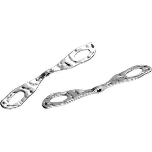 DoreenBeads Zinc Based Alloy Spacer Beads Dragonfly Wing Silver Color Jewelry DIY Findings Charms, Hole: Approx 3.2mm, 10 PCs