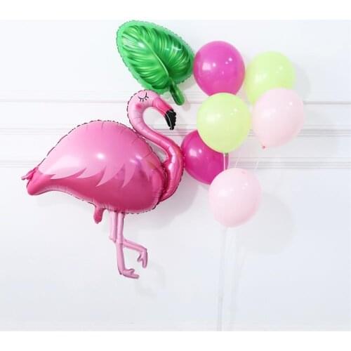 1set Hawaiian Party Flamingo Balloons Hawaiian Party Wedding Kids Baby Shower Tropical Summer Supplies